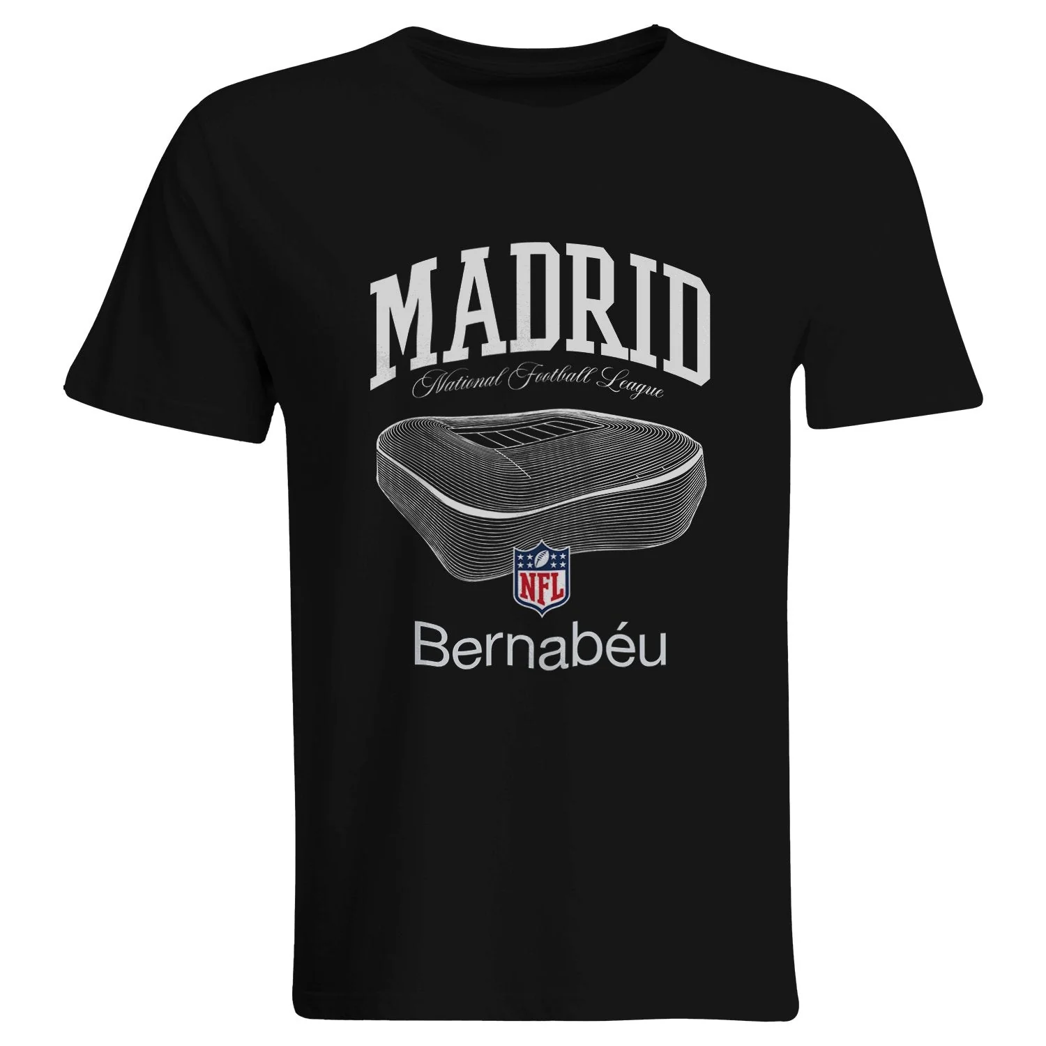Camiseta Hombre Bernabéu x NFL Estadio Negra