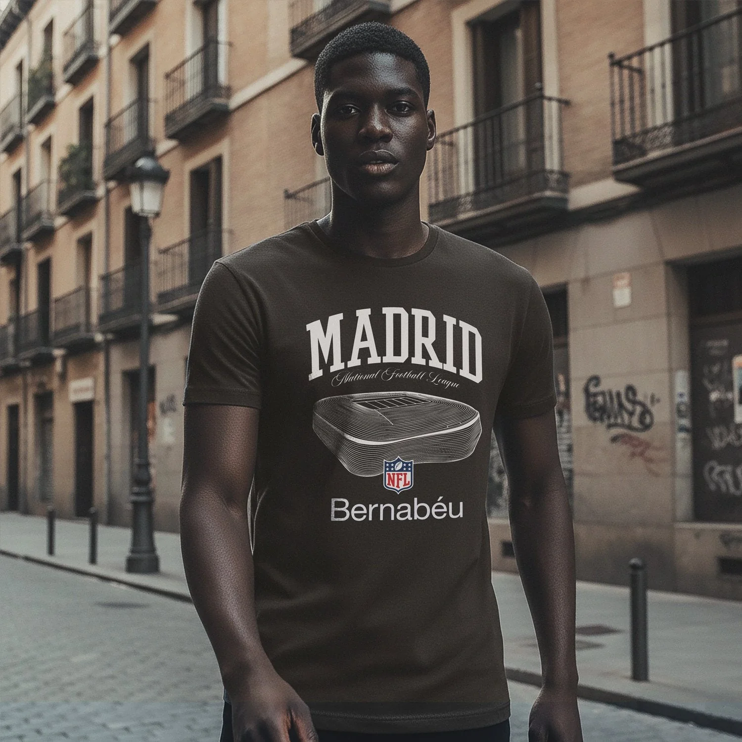 Camiseta Hombre Bernabéu x NFL Estadio Negra - Image 2