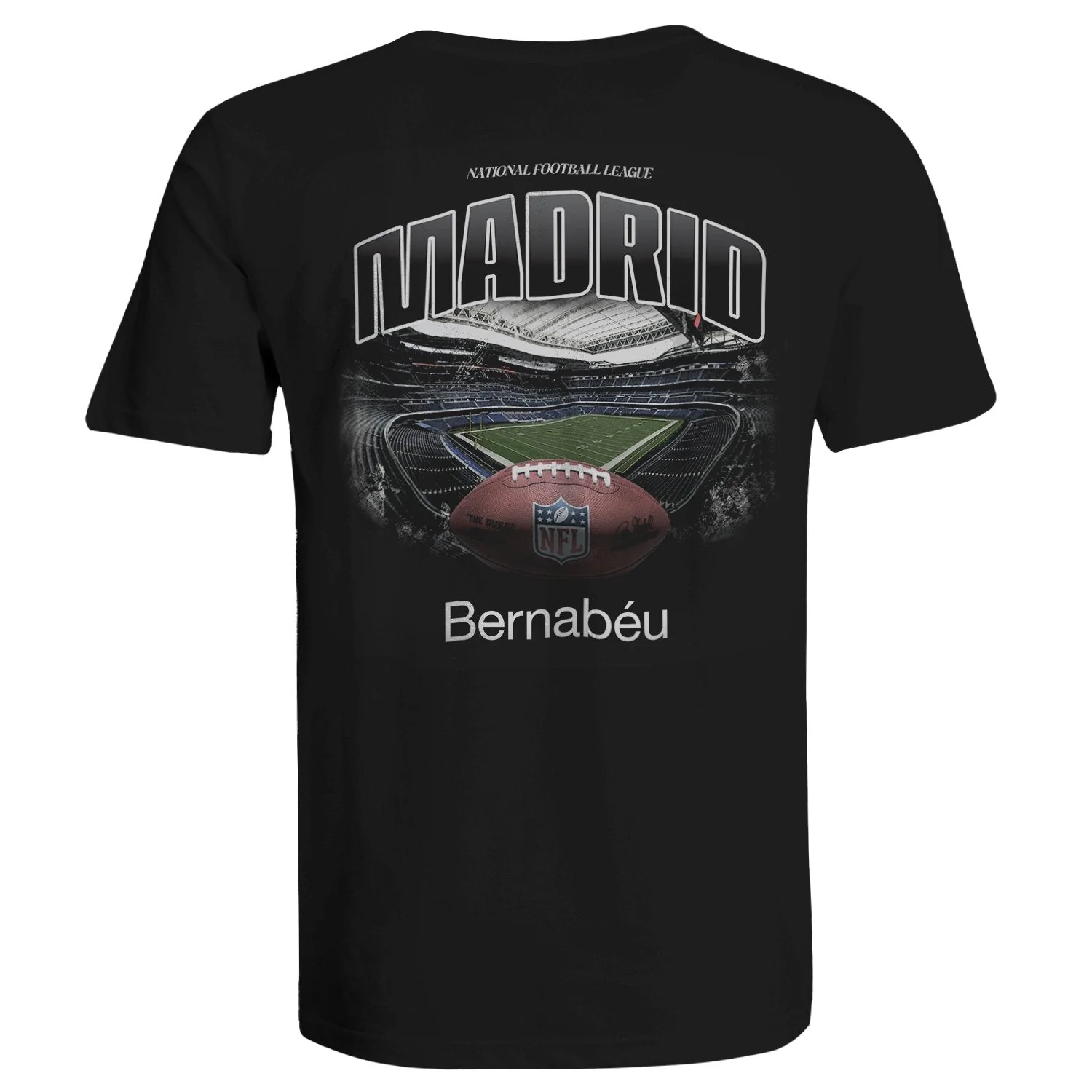 Camiseta Hombre Bernabéu x NFL Campo De Fútbol Negra