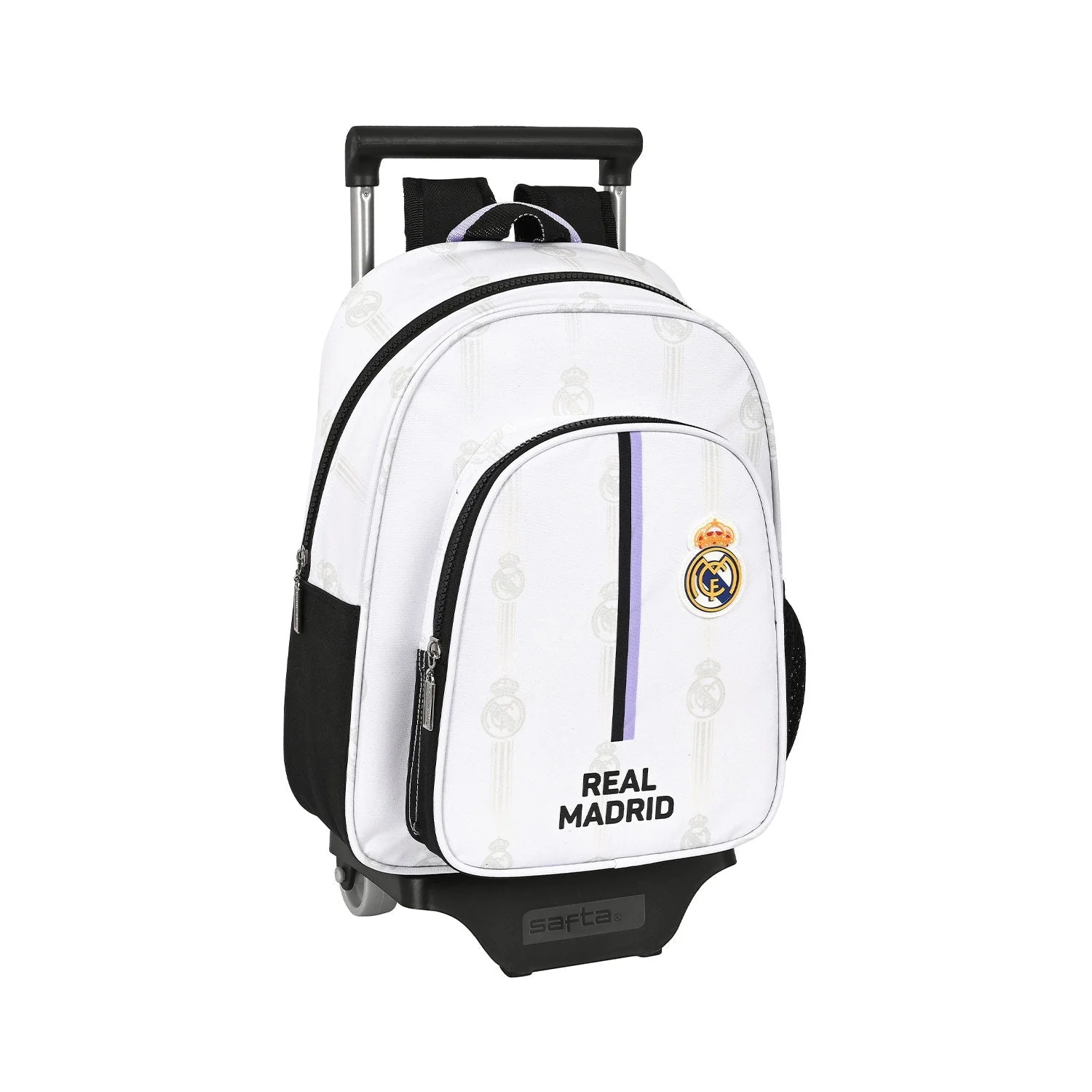 Mochila Carro Infantil Madridista Blanca Morada
