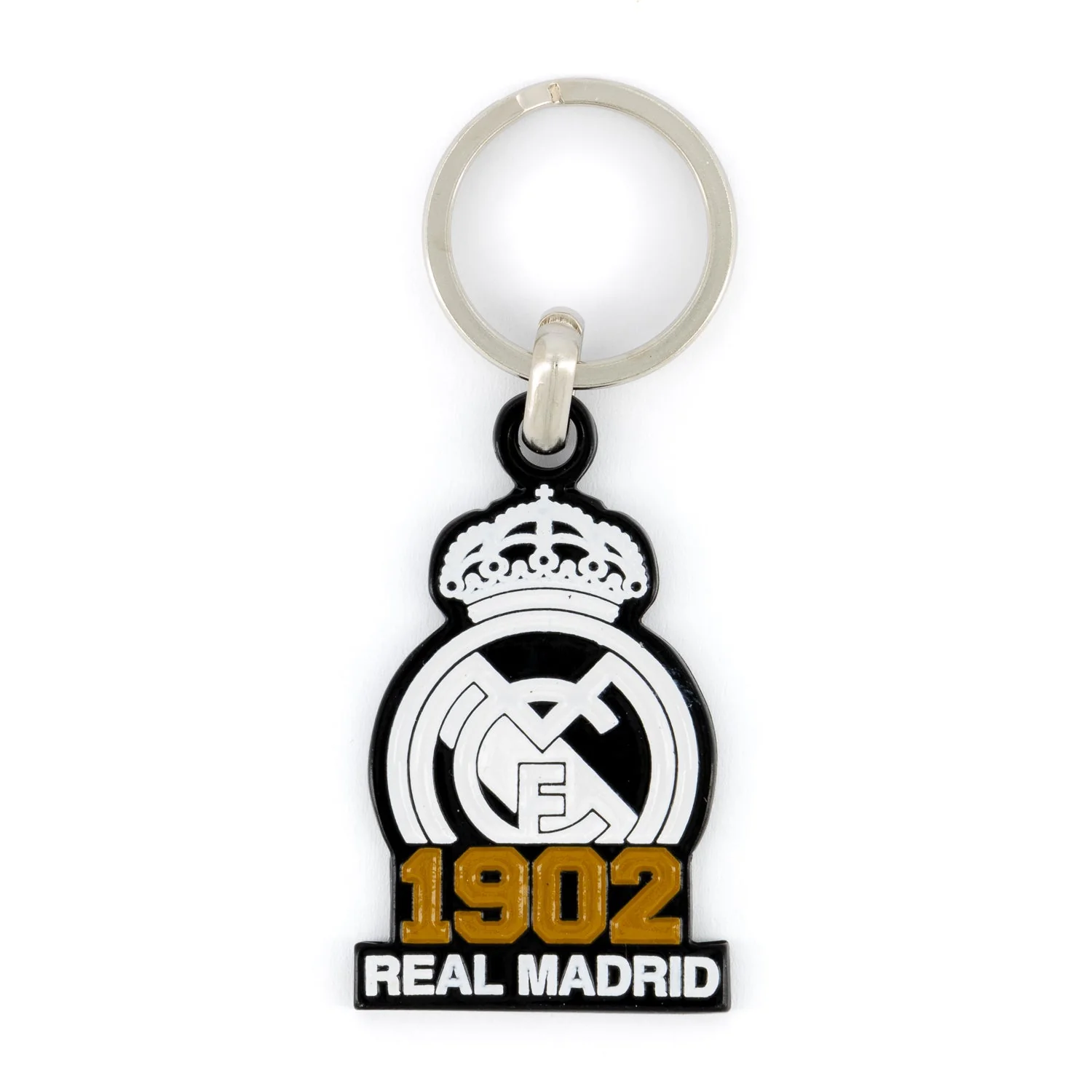 Llavero 1902 Escudo Blanco/Negro Real Madrid