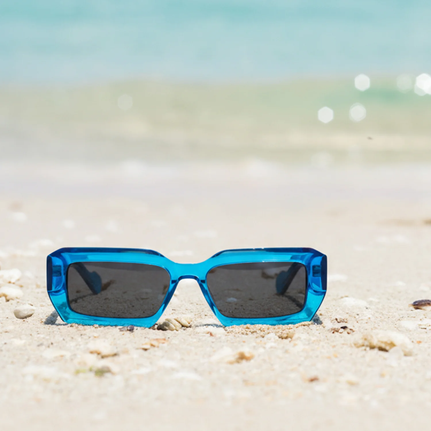 Gafas de Sol Cuadradas Real Madrid Acetato Azules - Image 2