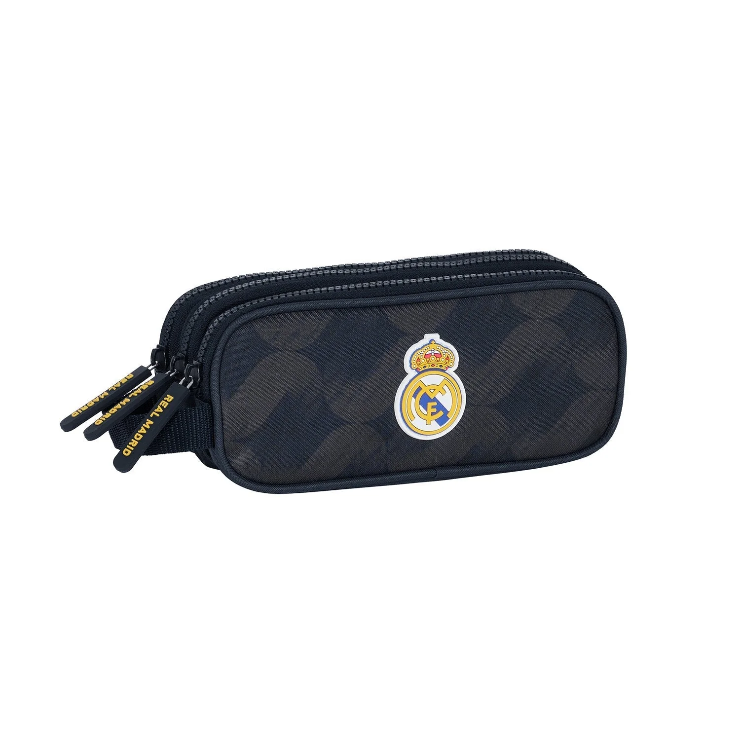 Estuche Triple Azul Marino/Dorado