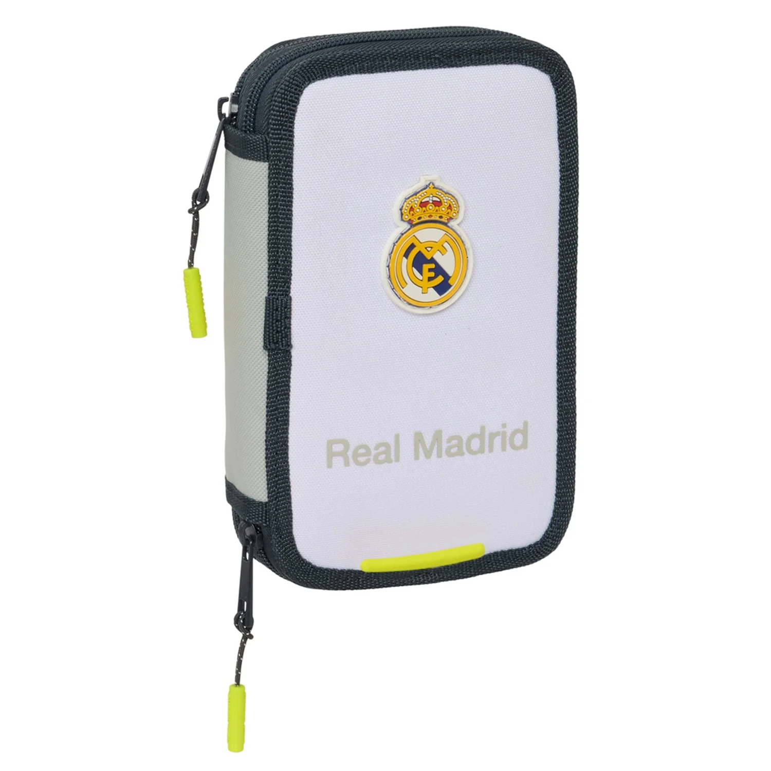 Double Filled Pencil Case White/Black