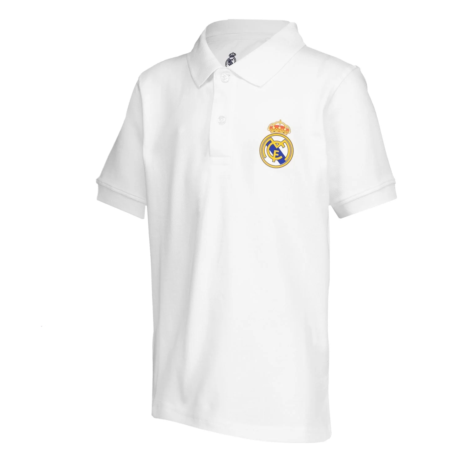 Polo Niños ECO Essentials Real Madrid Escudo Color Blanco - Image 4