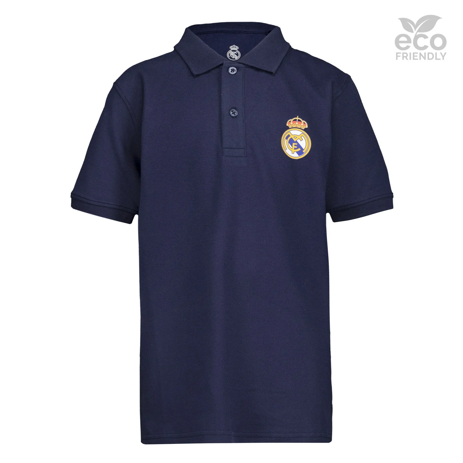 Polo Niños ECO Essentials Real Madrid Escudo Color Azul