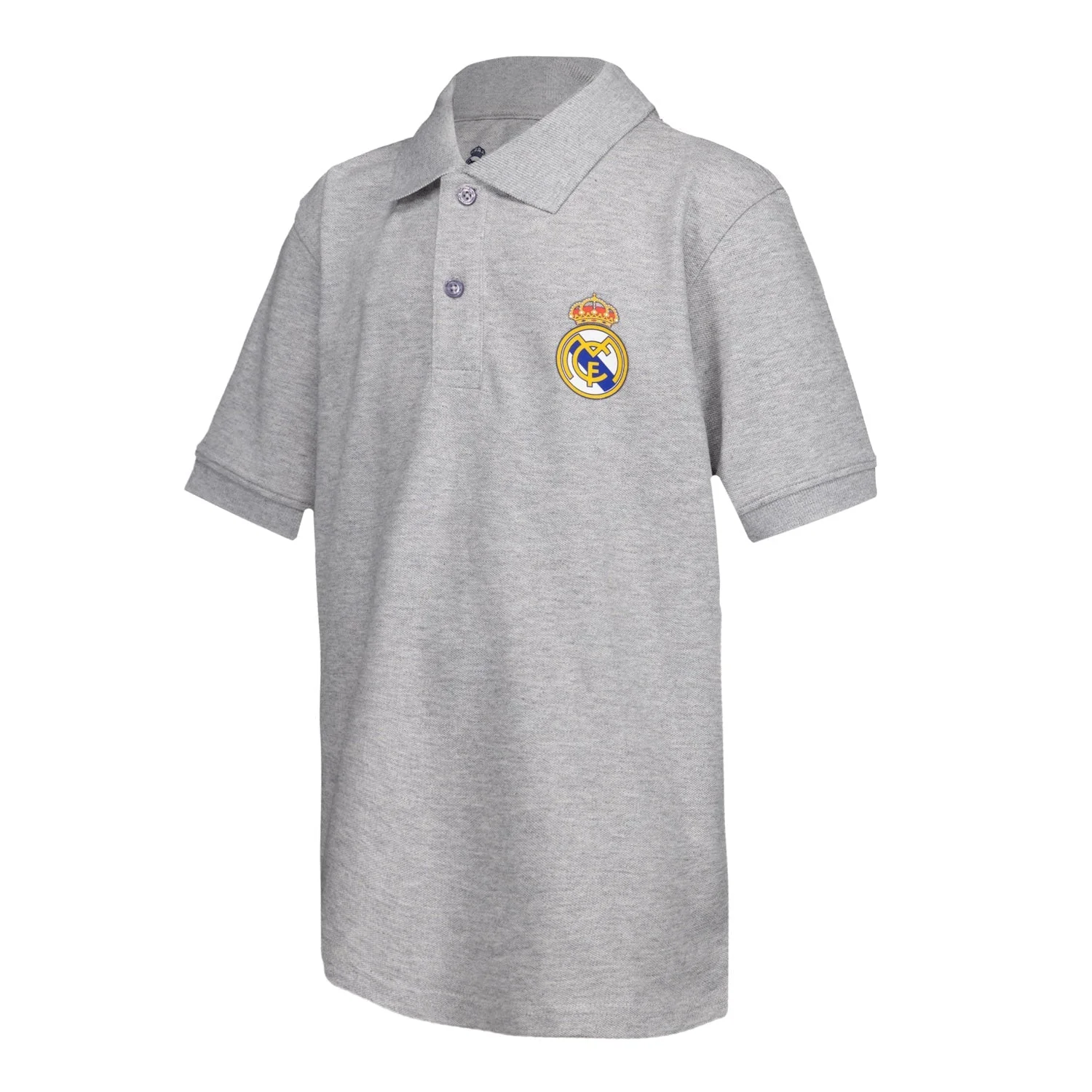 Polo Niños ECO Essentials Real Madrid Escudo Color Gris - Image 3