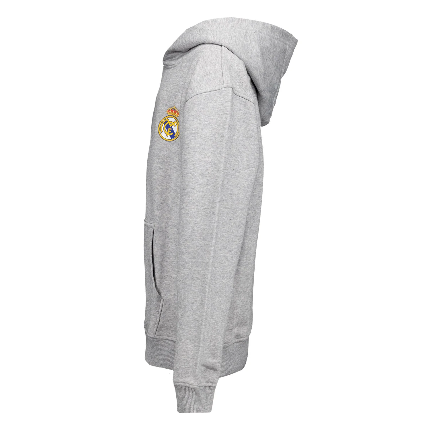 Sudadera Capucha Niños ECO Essentials Real Madrid Escudo Color Gris - Image 5