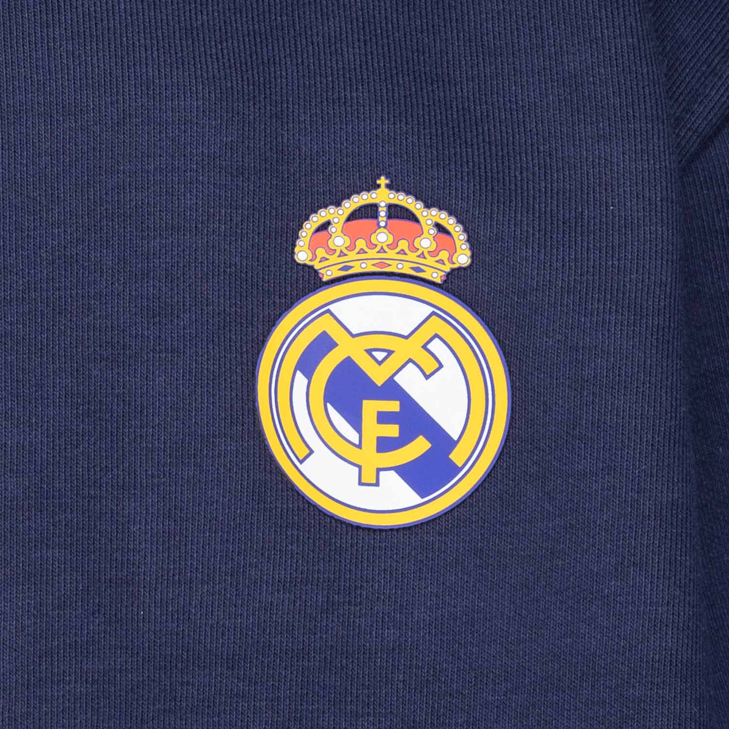 Sudadera Capucha Cremallera Niños ECO Essentials Real Madrid Escudo Azul - Image 4
