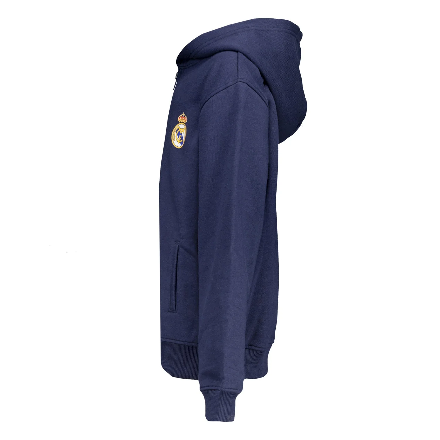 Sudadera Capucha Cremallera Niños ECO Essentials Real Madrid Escudo Azul - Image 5