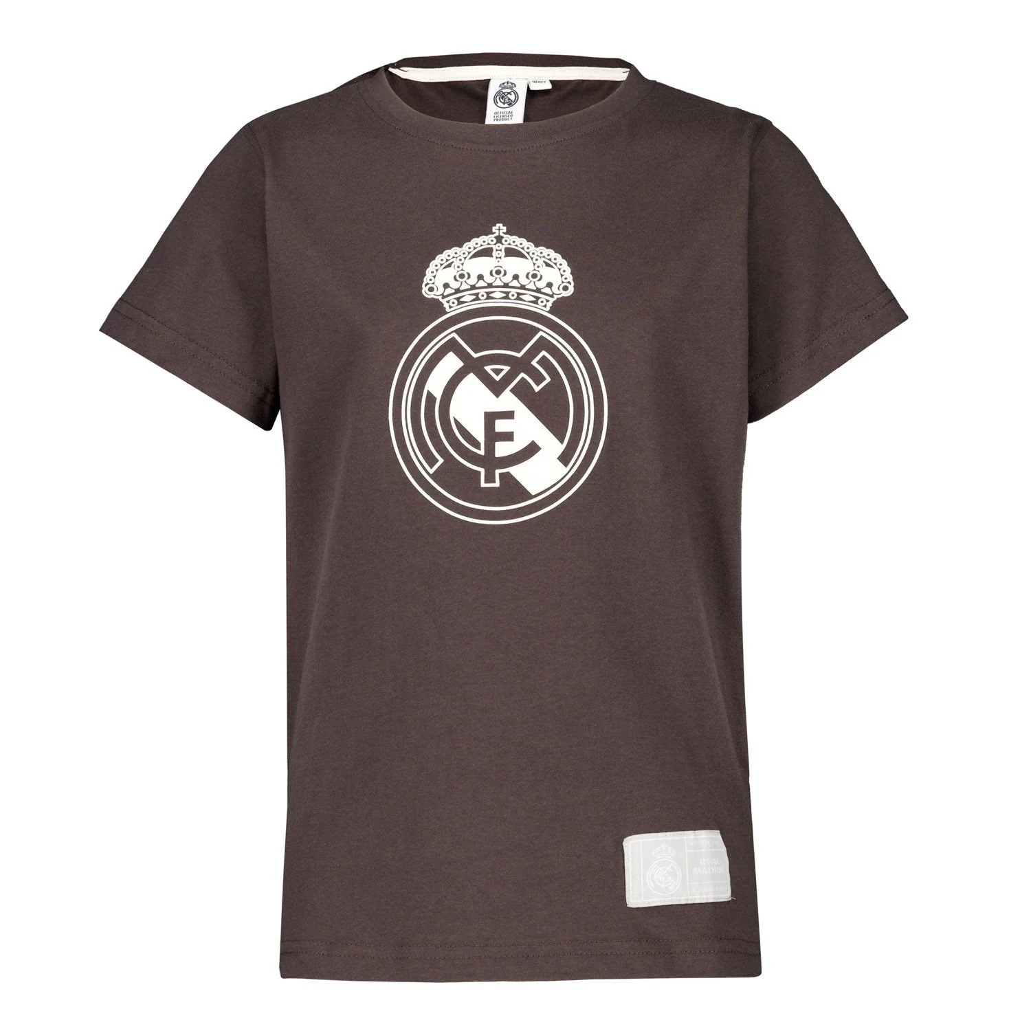 Camiseta Niños Color Marrón Oscuro Lavado Real Madrid